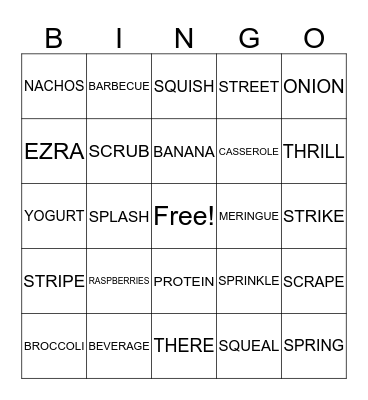 Bingo Week 6 Bingo Card
