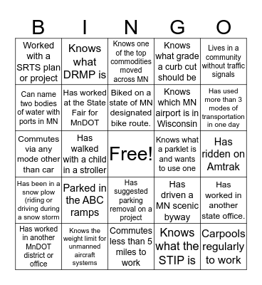 OTSM annual meeting  Bingo Card