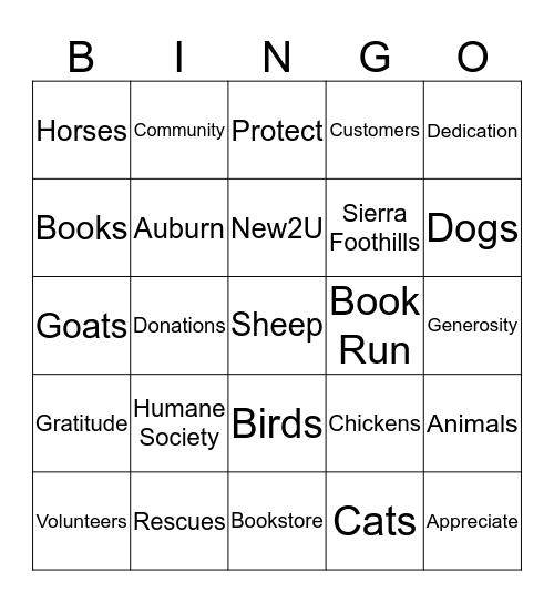 HSSF Volunteers ROCK!!! Bingo Card