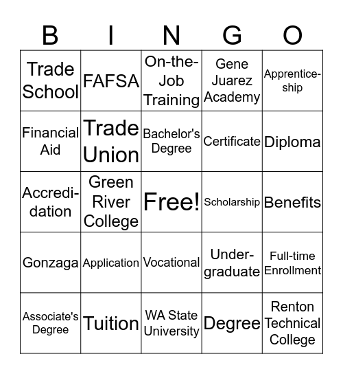 T-2-4 Lingo Bingo Card