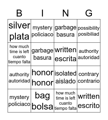 el  Bingo Card