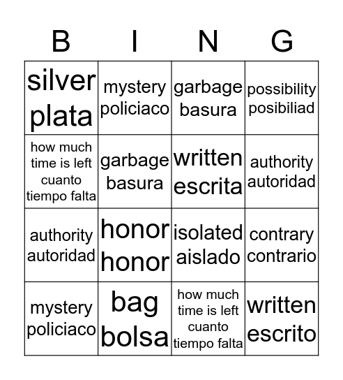 el  Bingo Card