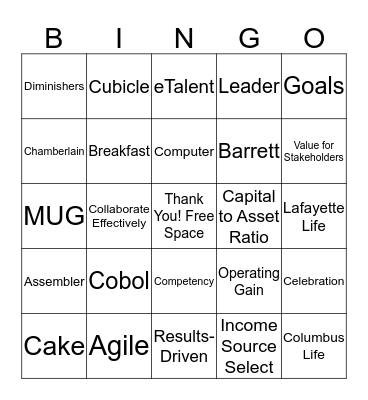 Bob Bingo Card