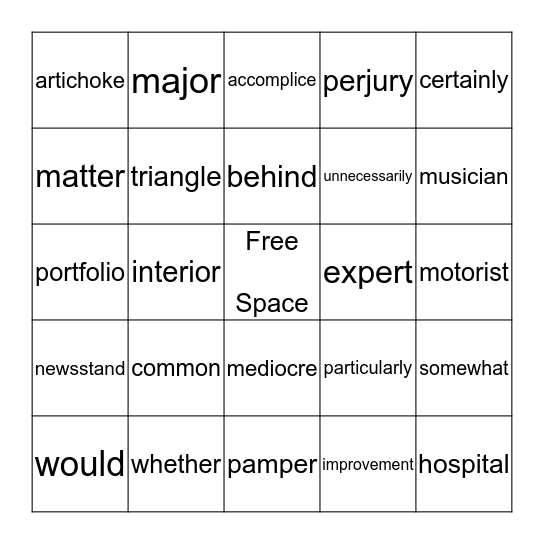 Bingo Card