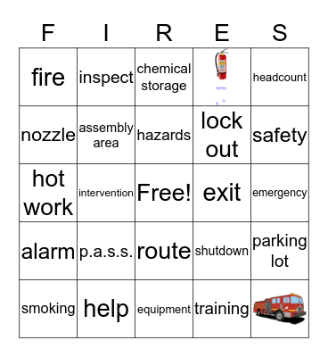 FIRE SAFETY Bingo Card