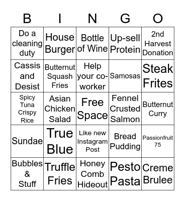 Everly Bingo Card