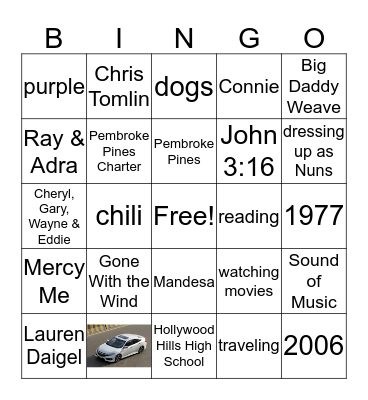 Faith - Go Bingo Card