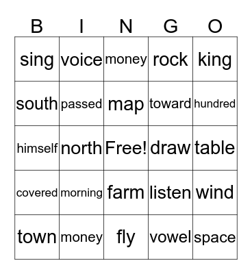 List 4 Bingo Card