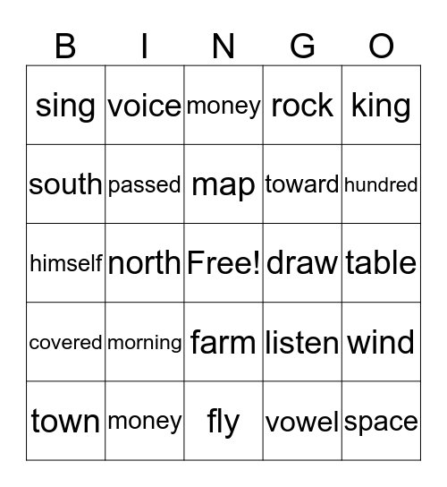 List 4 Bingo Card