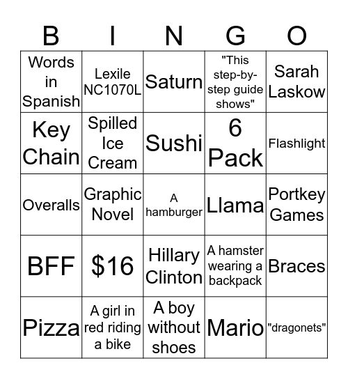 4th Grade October Bingo Card