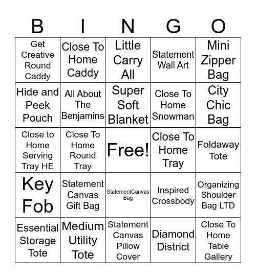 Thirty One Bingo  Bingo Card
