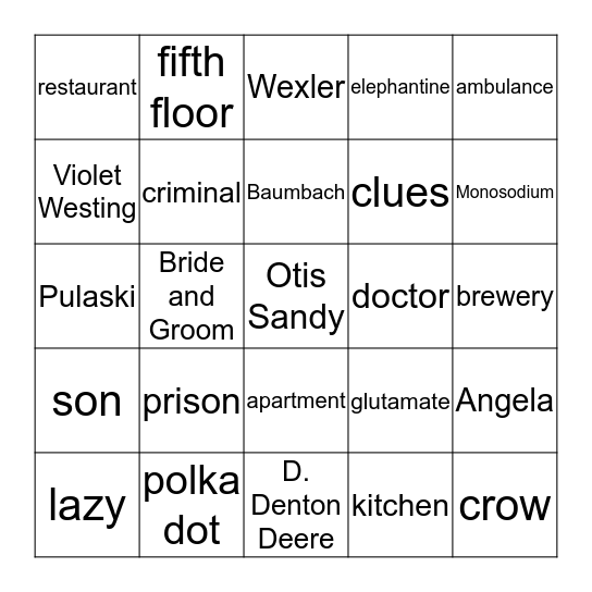 Bingo Card