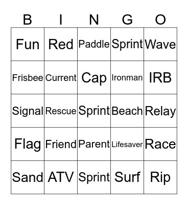 Nippers 2014 Bingo Card