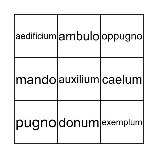Ch 8 Der Bingo Card