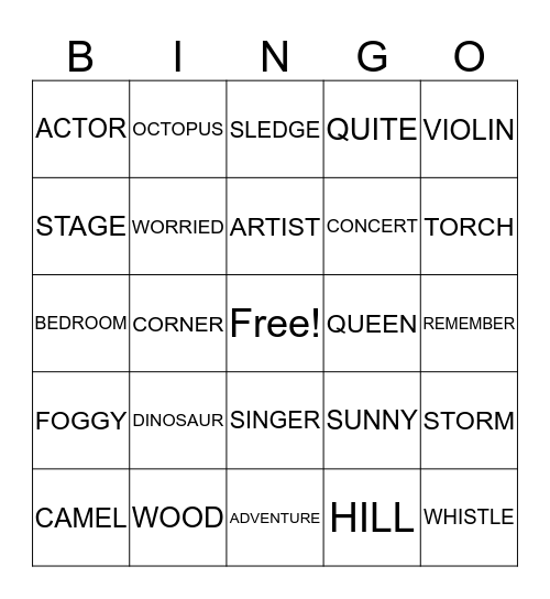 flyers 3 Bingo Card