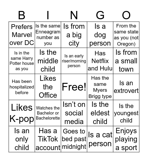 Floor Bingo: Round 3 Bingo Card