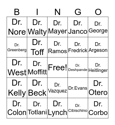 St. Luke's BINGO Game #4 Bingo Card