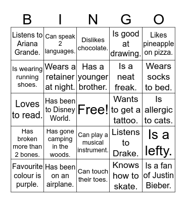 Friends of Simon Bingo! Bingo Card