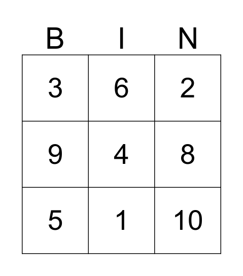 Emilia i Dominik Bingo Card