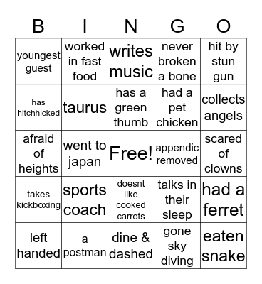 viv mat Bingo Card