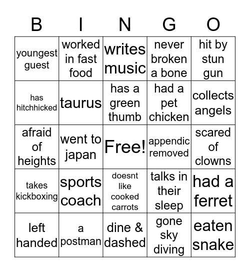 viv mat Bingo Card