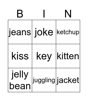 JKJK Bingo Card