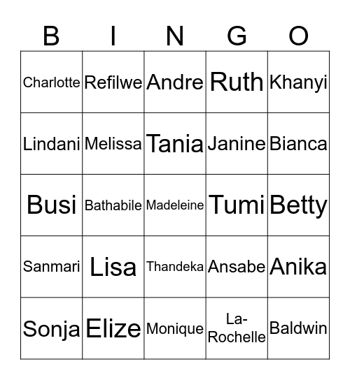 Makhathini Magic Bingo Card