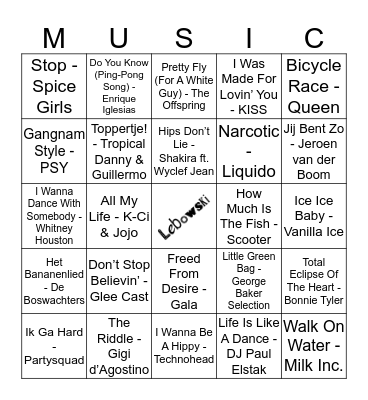 305 Bingo Card