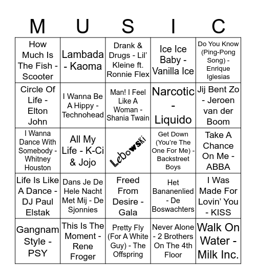 309 Bingo Card