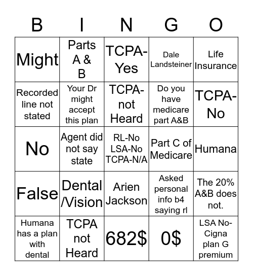 QA Bingo Card