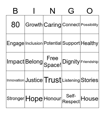 United Way WRC Bingo 2019! Bingo Card