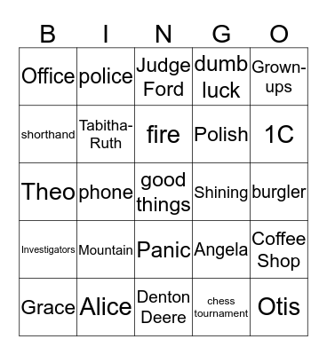Ch 11-12 Bingo Card