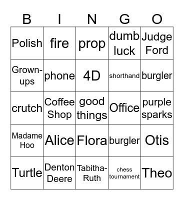 Ch 11-12 Bingo Card