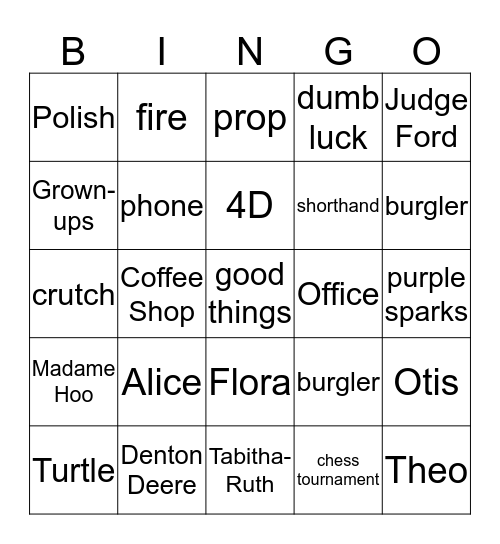 Ch 11-12 Bingo Card