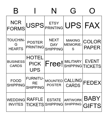 ISLAND SHIP CENTER BINGO Card