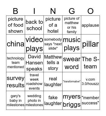 September staff meeting Bingo Card