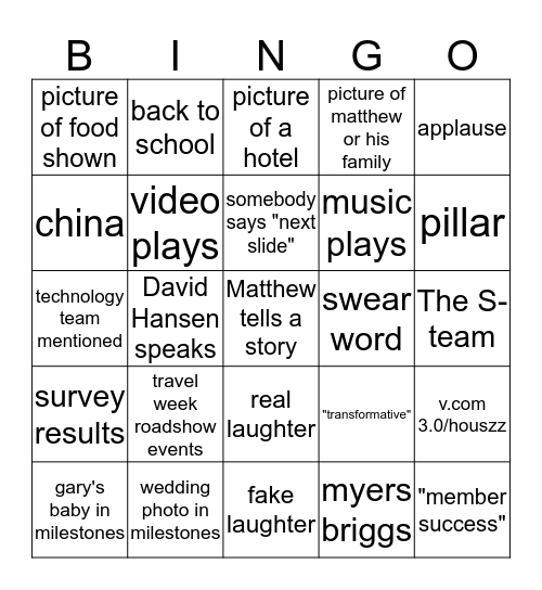 September staff meeting Bingo Card