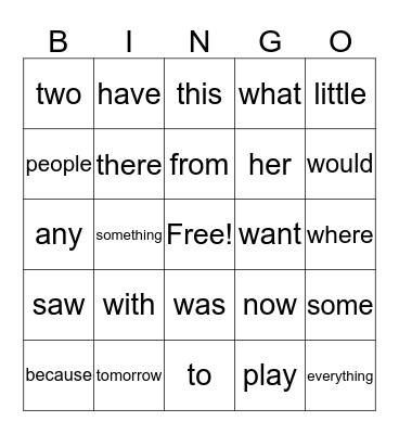 A'niyla Bingo Card