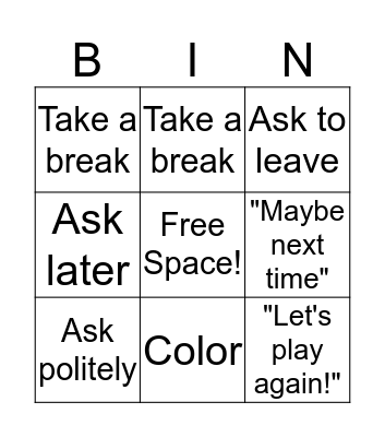 What to do? BINGO! Bingo Card