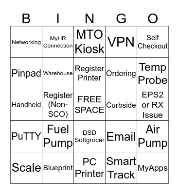 TSD Customer Service Week Bingo Card