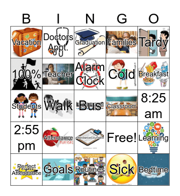 Attendance Bingo Card