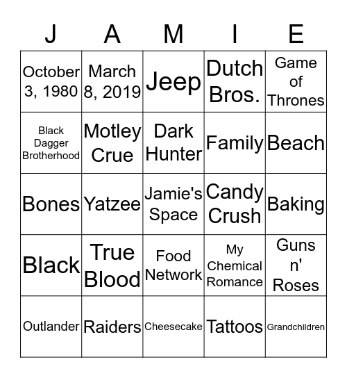 Bingo Card