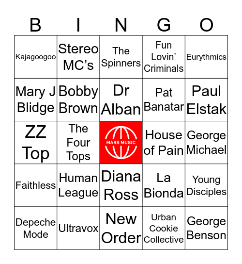 Bierfest Bingo Card