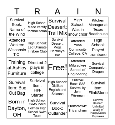 Train the Trainer Icebreaker Bingo Card