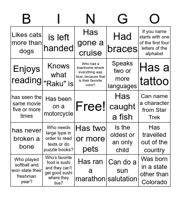 NFP Partners BINGO Card