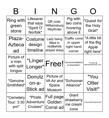Magazine Bingo Card