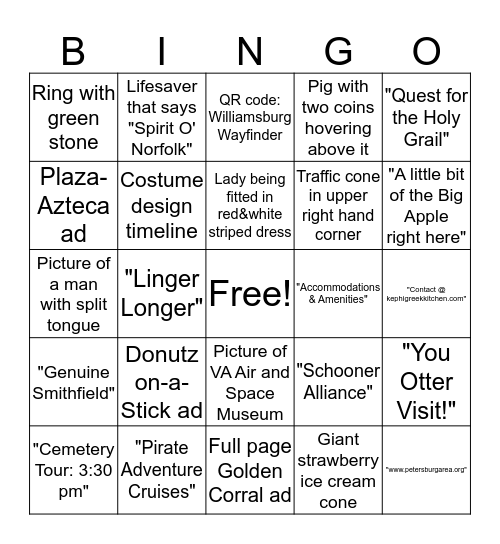 Magazine Bingo Card