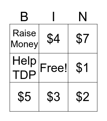 Tau Delta Phi Bingo Card