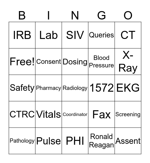 Research Bingo Card