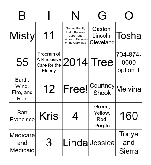 STLC BINGO! Bingo Card